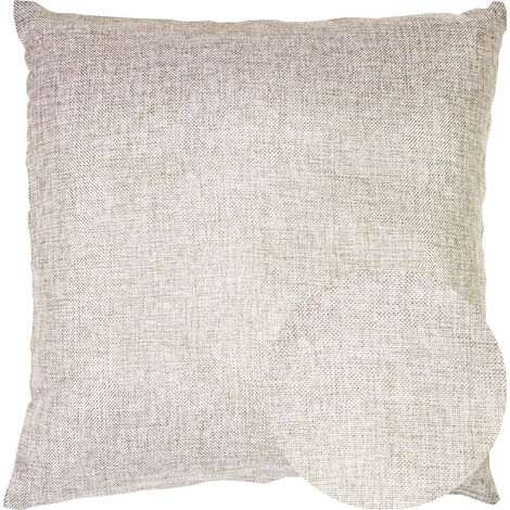 Coussin déhoussable NATTE 40 x 40 cm polyester coloris ECRU
