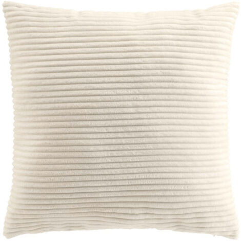 Coussin déhoussable NILS 45x45 cm – Velours relief – Coloris Naturel - 45x45cm - Naturel