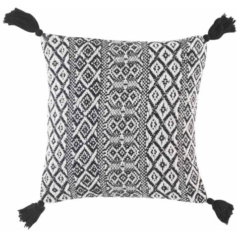 Coussin Déhoussable "Scenarel" 40x40cm Noir & Blanc
