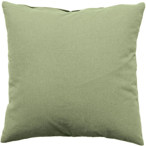 Coussin déhoussable uni en coton Vert Olive 60x60 cm