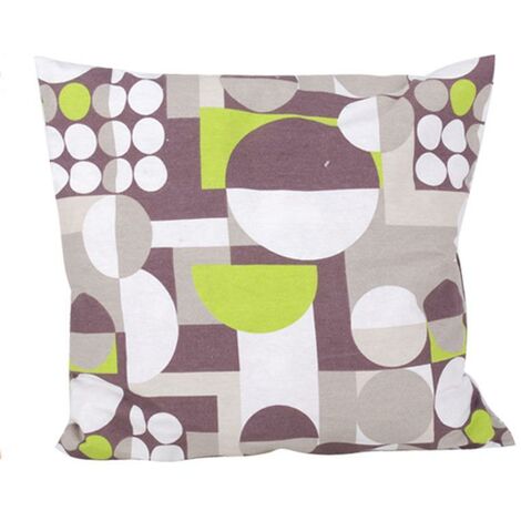 Coussin ''Demi-lune Gris Vert'' 40 x 40 cm