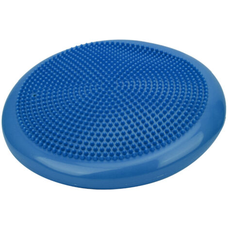 Coussin d'équilibre épais pour yoga et fitness, diamètre 34cm bleu, massage et stabilité