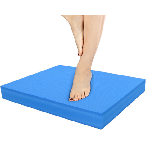Coussin d'équilibre Yoga bleu - Tapis de fitness rembourré pour exercices abdominaux et entraînement