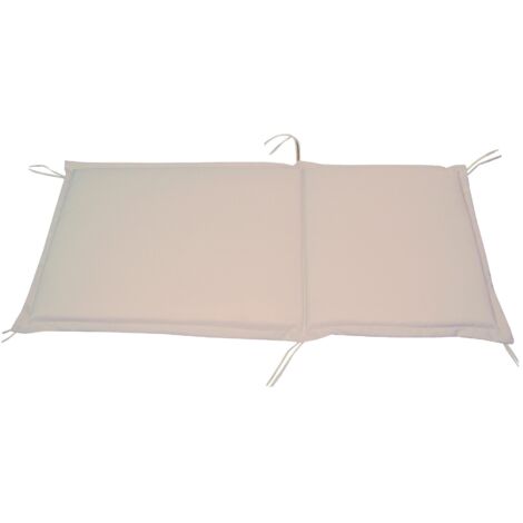 Coussin d'e'te' fauteuils chaises dossier moyen cm 94 (38 + 56) x41x5 e'cru pour jardin exte'rieur