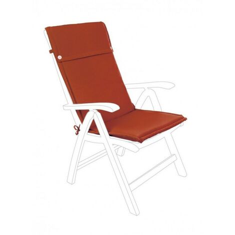 Coussin d'extérieur POLY avec dossier haut rouge orangé