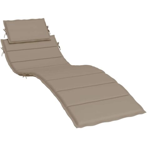 Coussin d'extérieur，Coussin de chaise longue taupe 186x58x4 cm tissu oxford CFW566768