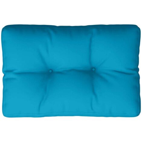 Coussin d'extérieur，Coussin de palette bleu clair 50x40x12 cm tissu CFW735833