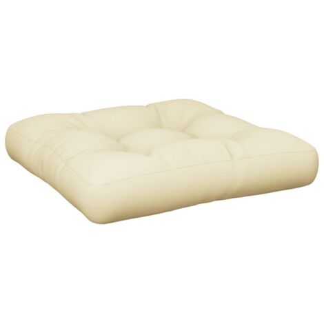 Coussin d'extérieur，Coussin de palette crème 50x50x12 cm tissu CFW494778