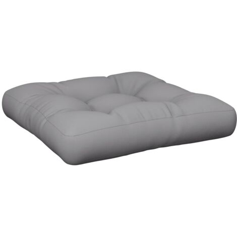 Coussin d'extérieur,Coussin de palette gris 58x58x10 cm tissu CFW664717