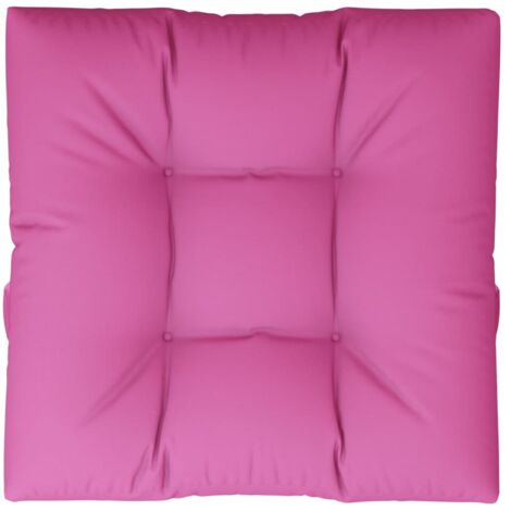 Coussin d'extérieur，Coussin de palette rose 70x70x12 cm tissu CFW643670