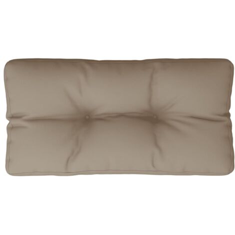 Coussin d'extérieur，Coussin de palette taupe 80x40x12 cm tissu CFW391439