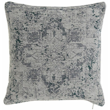 Coussin Dkd Home Decor Bleu Clair Blanc Noir Polyester Coton (45 X 12 X 45 Cm)