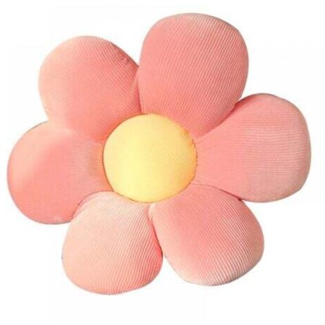 Coussin d'oreiller en forme de fleur, oreiller en peluche de fleur rose à six pétales de 15.75 pouces, coussin de siège de décoration de maison