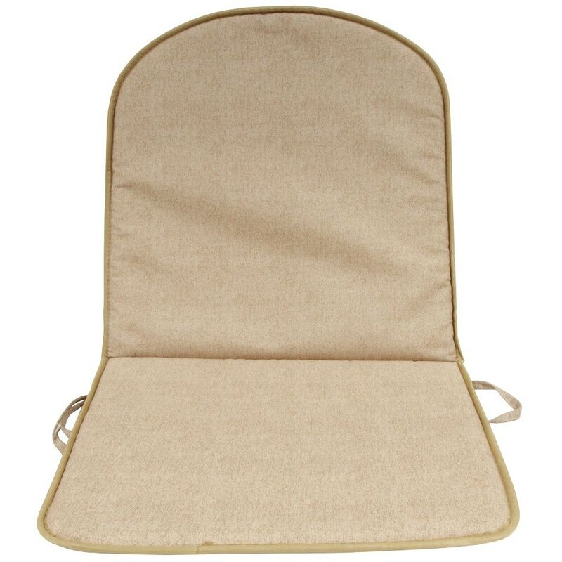 Capaldo - Coussin avec dossier pour chaise / fauteuil couleur taupe 8pcs - Gdr