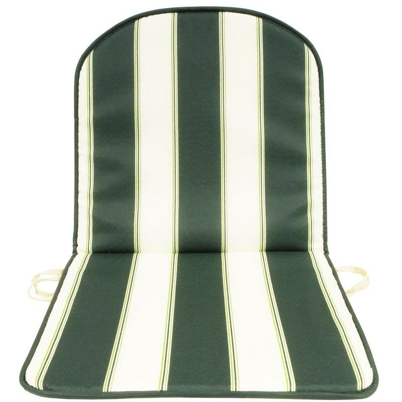 Capaldo - Coussin avec dossier pour chaise / fauteuil vert rayé 8pcs - Gdr