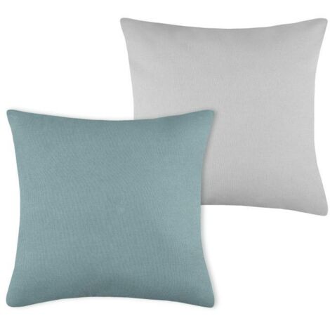 Coussin DUO 50x50 jade argent