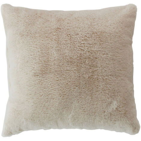 Coussin effet fourrure 40x40cm - 40x40cm - Beige