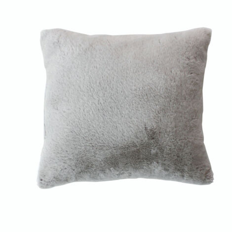 Coussin effet fourrure 40x40cm - 40x40cm - Gris