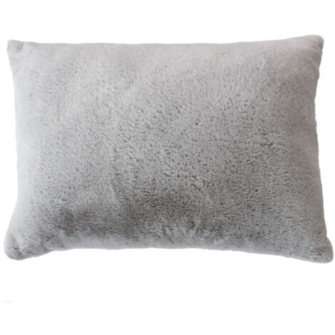 Coussin effet fourrure 65x50cm - 65x50cm - Gris