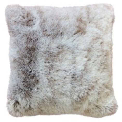 Coussin effet fourrure Antartic choco - 40x40cm - Chocolat