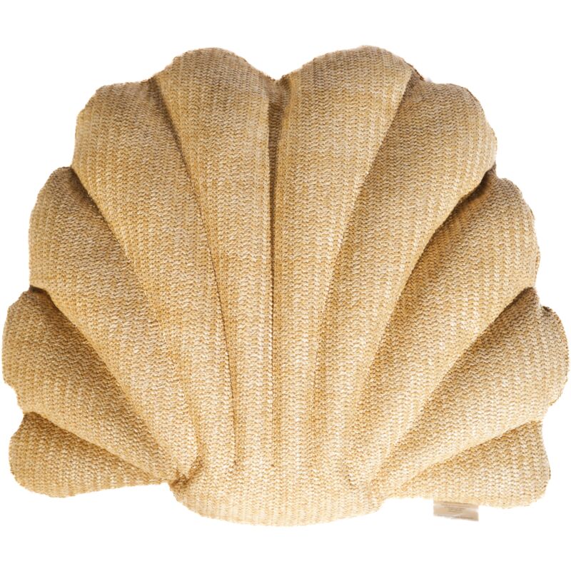 Coussin effet raphia - Forme coquillage - 45x45cm