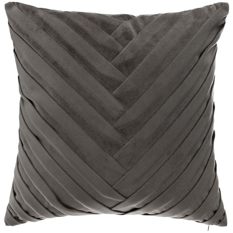 Coussin Tressé velours gris ardoise 40x40cm Atmosphera créateur d'intérieur