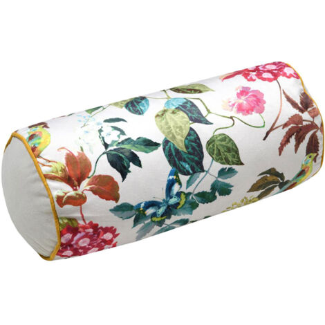 Coussin EMMY 20x45 cm plantes blanches