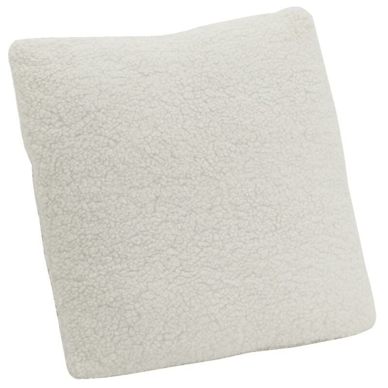 Coussin en coton bouclettes blanc 45 x 45 Carré
