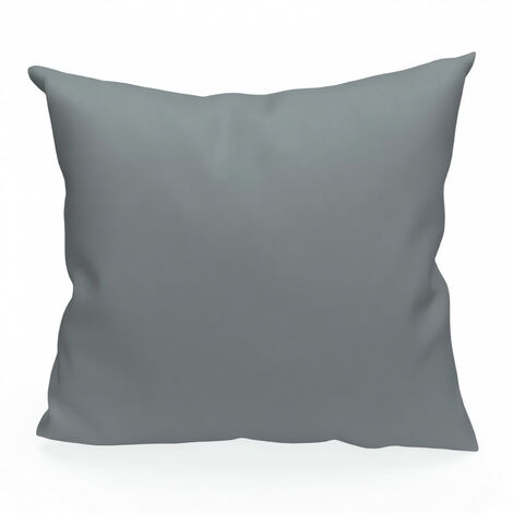 Coussin en coton 40x40 cm PANAMA gris clair, par Soleil d'Ocre