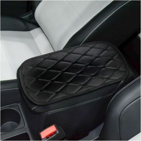 Coussin en Cuir de Console Centrale Universelle, Housse pour Console Centrale pour Accoudoir, Protection Housse d'accoudoir Couvercle Intérieur Accessoires pour Console Centrale(Noir)
