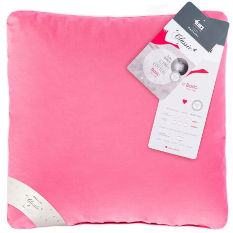 Coussin en duvet d'oie 70 % 40 x 40 rose basique AMZ