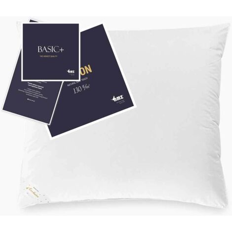 COUSSIN EN DUVET D'OIE 70 % 70 x 80 Basic Plus Blanc AMZ