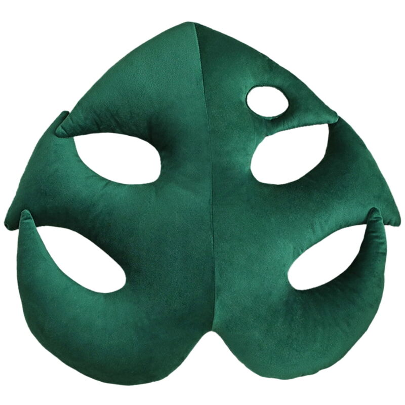 Feiyue - Coussin en feuille de Monstera Coussin végétal Coussin en forme de feuille tropicale Coussins en feuilles veloutées Coussin en forme de