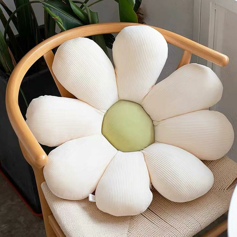 KZQ - Coussin en Forme de Fleur de 60 cm - Coussin de Sol Mignon en Forme de Tournesol - Coussin de Chaise surdimensionné pour la Décoration