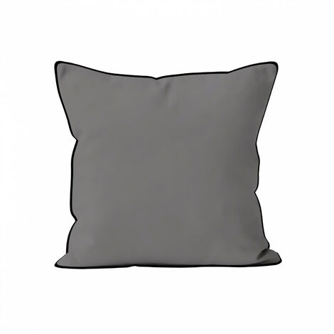 Coussin en microfibre lavée 40x40 cm BOHEME gris, par Soleil d'Ocre