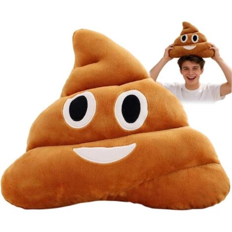 Coussin en peluche à visage souriant, petit objet amusant, coussin avec un visage expressif, 30 cm, jouet décoratif mignon