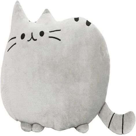 Coussin en peluche chat de dessin animé, coussin décoratif animal, peluche, coussin moelleux et doux, taie d'oreiller en peluche, coussin décoratif pour canapé, chambre ou voiture