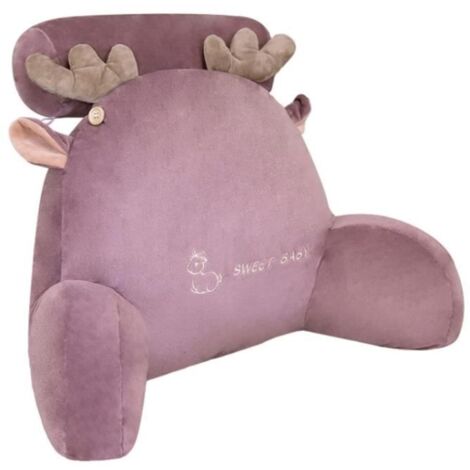Coussin en peluche - Non spécifié - Oreiller de lecture - 70x40cm - Déhoussable - Violet