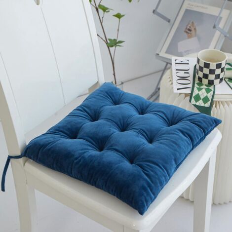 coussin En Velours De Cristal Pais (bleu), Coussin De Chaise De Bureau, Coussin De Sige D'tudiant Rglable
