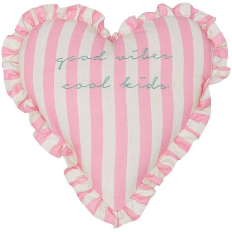 Coussin enfant en forme de coeur Rose 40x10x40 cm