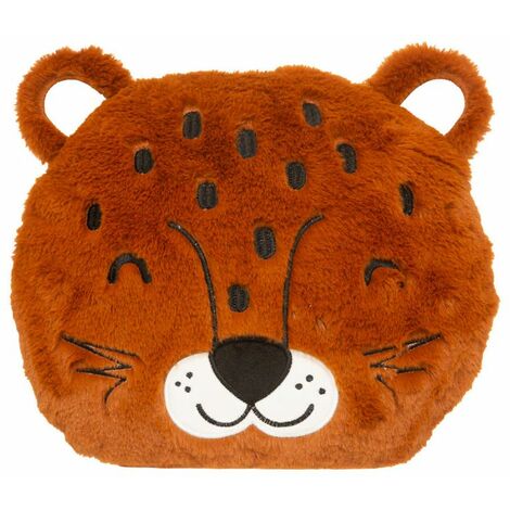 Coussin Enfant Panthère Jungle 30x30cm Marron