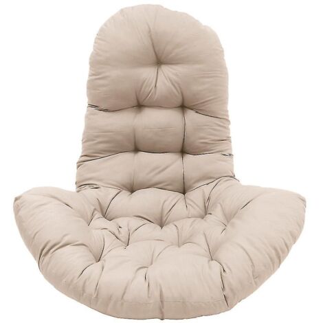 Coussin épais pour fauteuil suspendu en forme d'œuf, beige, LONG