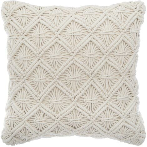 Coussin Eté Indien beige 40x40cm - Atmosphera créateur d'intérieur