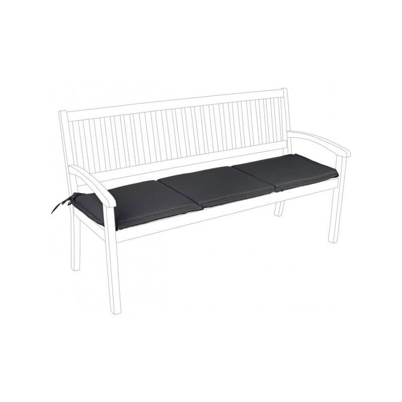 Yes Everyday - Coussin extérieur banquette 3 places Olefin Anthracite déhoussable
