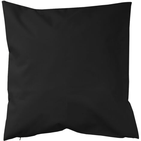 Coussin extérieur imperméable et déhoussable Noir 40x40 cm