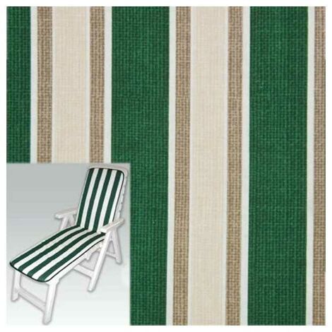 Coussin extérieur multirail vert 72x90 cm – Garnissage 4 cm – Non déhoussable – Pour chaise longue avec extension – Xtra