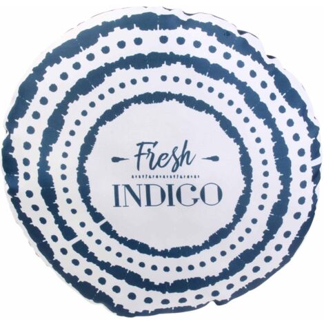 Coussin extérieur rond 40 cm FRESH Bleu Indigo