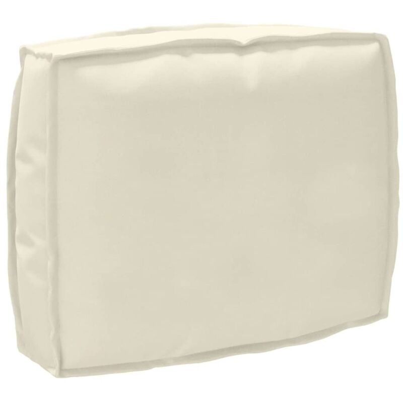 Coussin de palette pour dossier Crème 50x40x12 cm Tissu Oxford Vidaxl