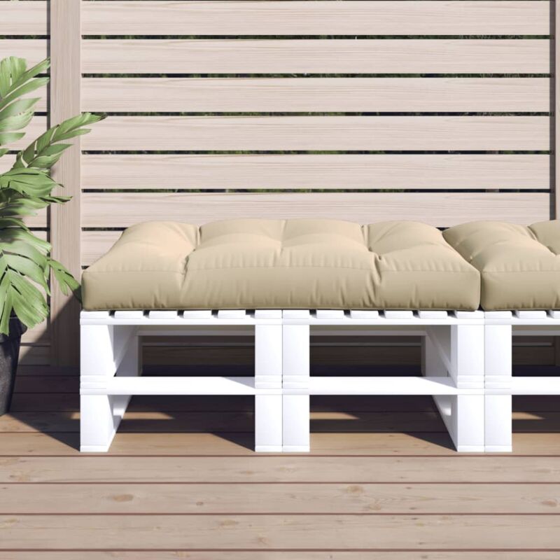 Design In - Coussin extérieur,Coussin de palette beige 120x80x12 cm tissu CFW17549
