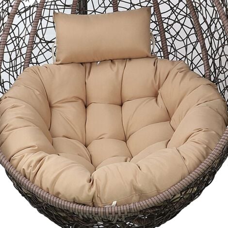 Coussin Fauteuil Suspendu avec Oreiller, Exterieur Coussin pour Fauteuil Oeuf Suspendu Coussin, Fauteuil Balancoire, Chaise Oeuf, Chaise Suspendue, Fauteuil Rotin Siege Coussin pour Jardin